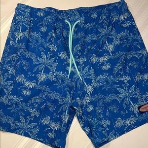 Vineyard Vines Blue Palm Print Board Shorts